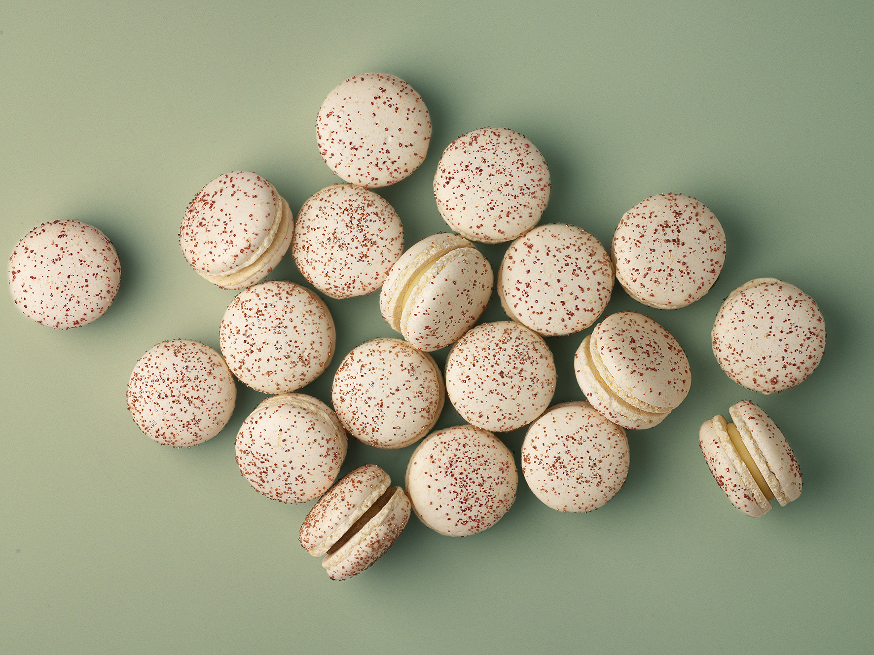 macarons pailletés pour événements d'entreprises